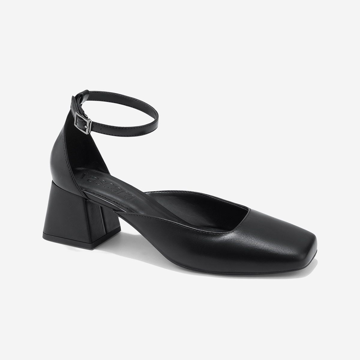 Vascara Giày Bít Mũi Vuông Ankle Strap - BMN 0670