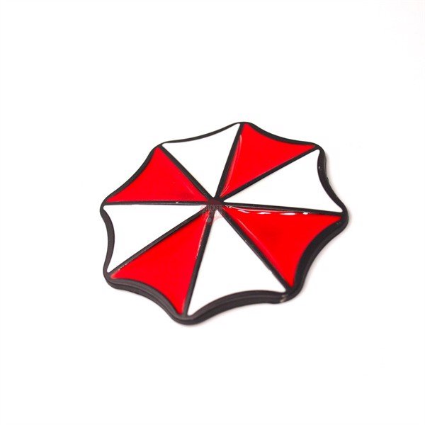 Umbrella logo 8 góc - Sticker hình dán metal kim loại 3D