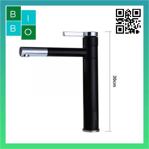 Vòi Lavabo NÓNG LẠNH TĨNH ĐIỆN TRẮNG ĐEN