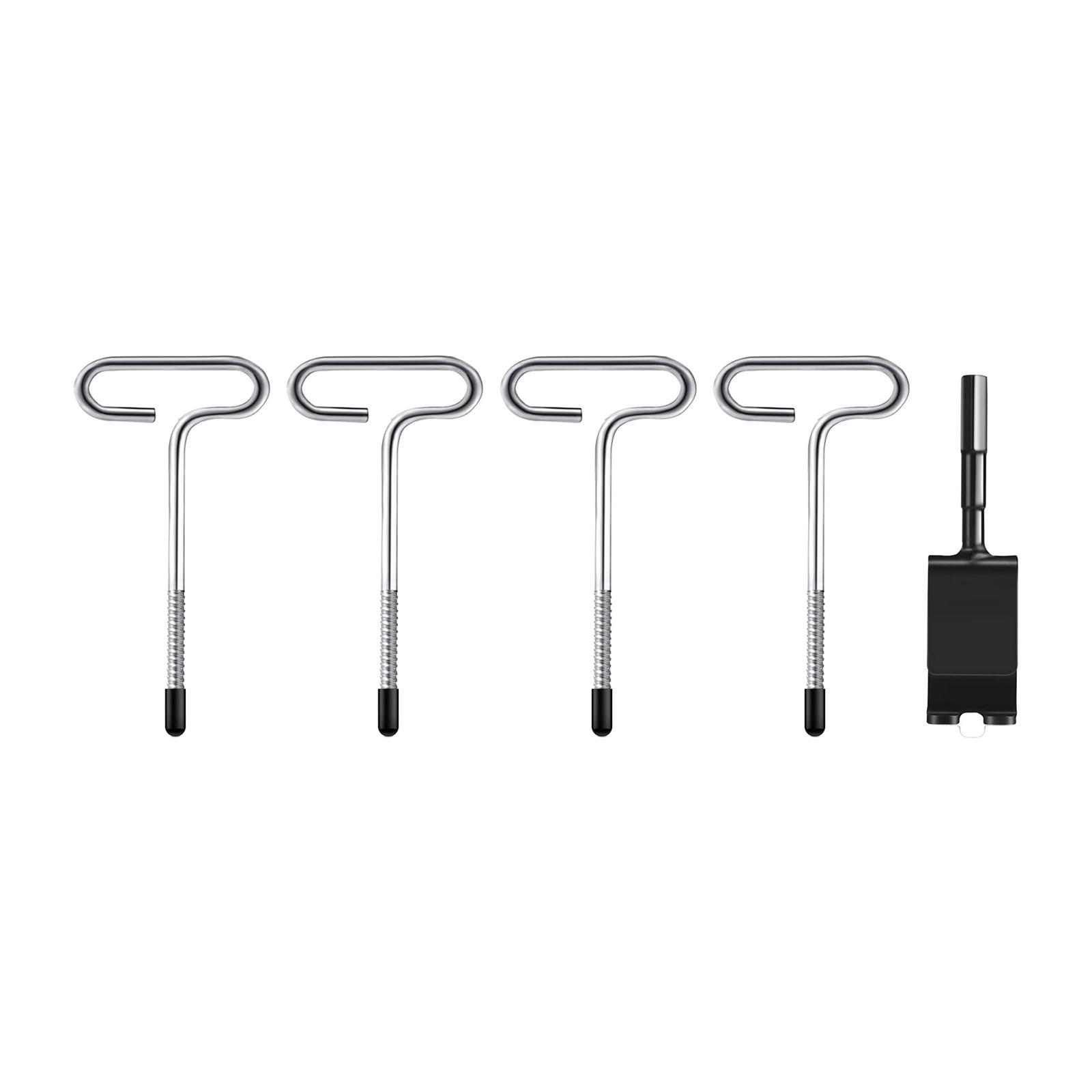 Ice Anchor Drill Adapter with Threaded Peg Ice Fishing Shelter Stake Nail, Ice Fishing Anchors Tool for Ice Insert Sewing