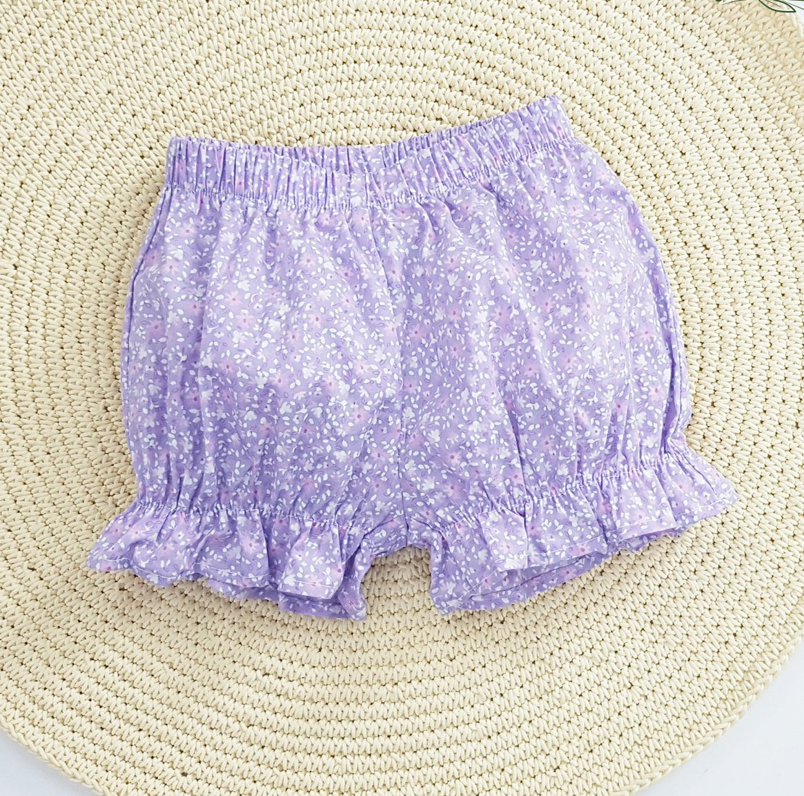 Set bộ đồ cho bé gái 2 dây tím hoa nhí hot trend set trang phục bé gái thô mịn·từ 1-8T + Tặng kẹp tóc cực xinh