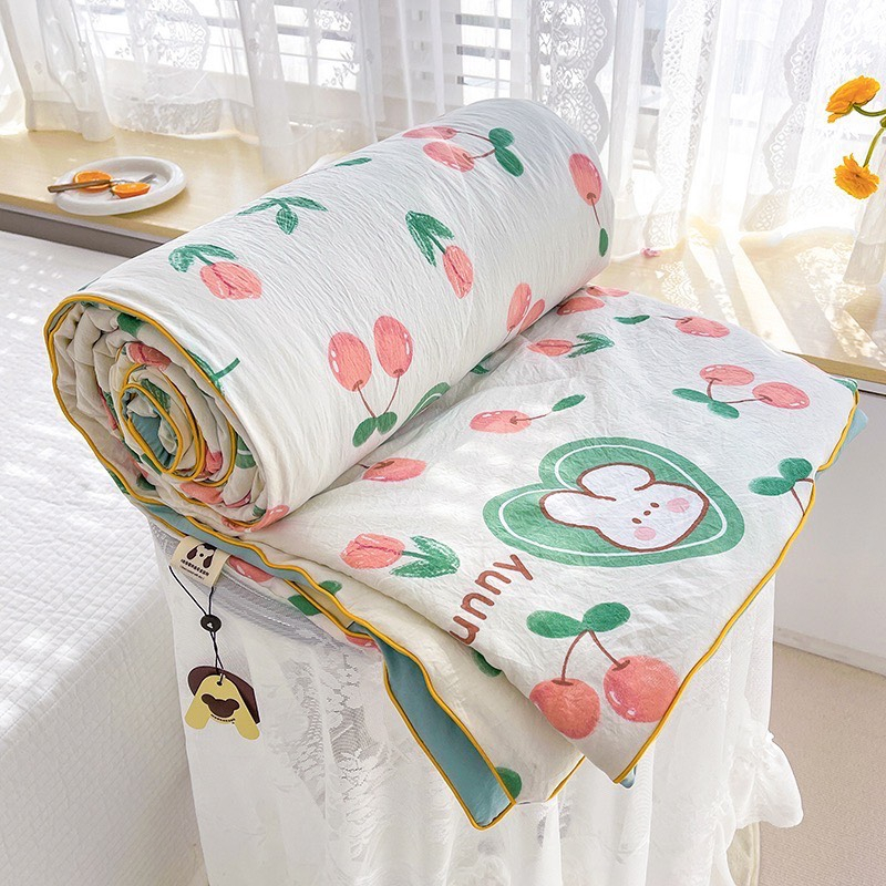 Chăn Hè Cotton Đũi Hàn Quốc Hàng Loại 1 Mềm Siêu Mát Lạnh Mùa Hè