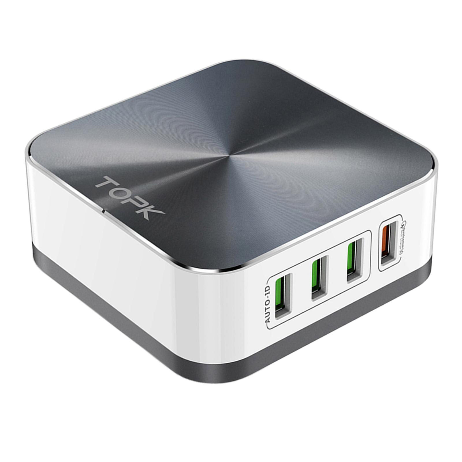 Travel High- 8-Port Quick Charge Wall Charger Power Adapter UK Plug