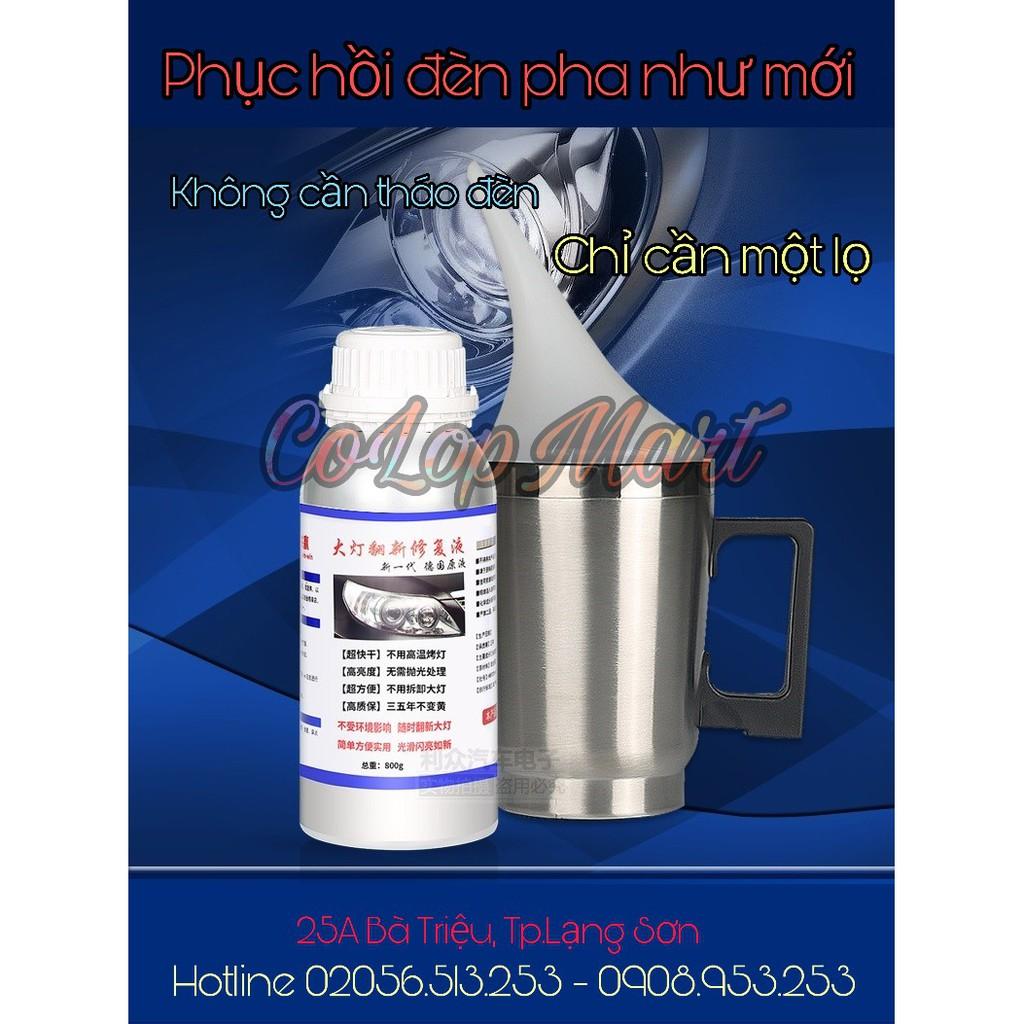 Máy đánh bóng phục hồi đèn pha ô tô bị ố, xước. KÈM chai dung dịch 800ml