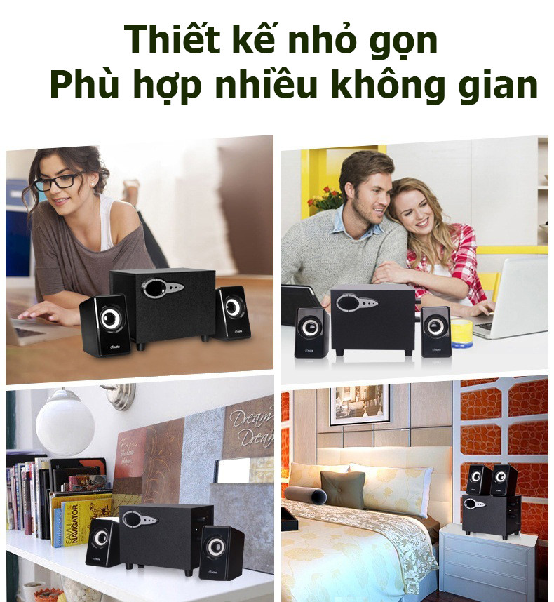 Loa nghe nhạc cho điện Thoại, Máy tính, tivi vi tính bass treb 2018 FT3010 PF7