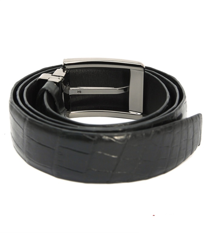 Thắt lưng nam da cá sấu Huy Hoàng đầu kim 3,5P màu đen, nâu đất, vàng bò, nâu đỏ HT4213-14-15-33