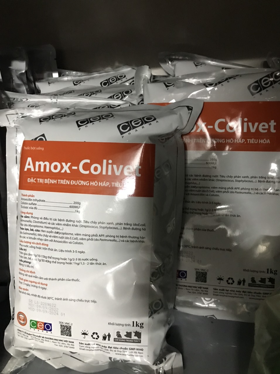 Amox colivet/amoxcoli dùng cho chó, mèo, gia súc, gia cầm