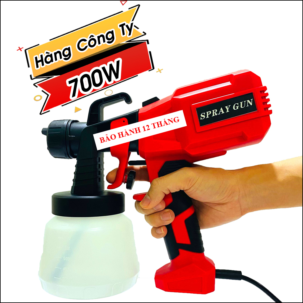 Máy Phun Sơn 700W Công Suất Lớn Thế Hệ Mới Phun 3 Chế Độ Động Cơ Lõi Đồng Siêu Bền Khỏe