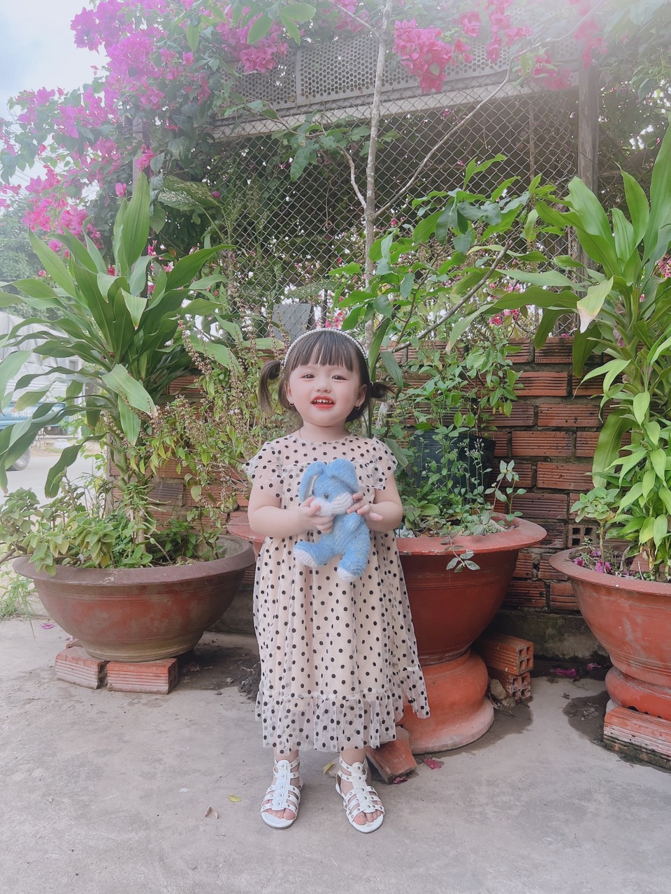 Váy Lưới Bi Nhung Bé Gái 4 Đến 30kg Chất Lụa Phối Lưới Nhung Bi
