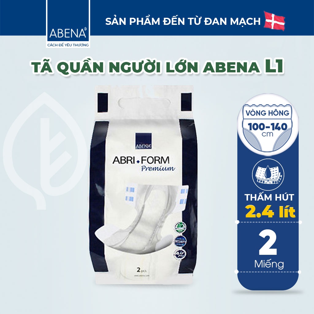 [Thấm hút 2000-2500ml] Tã dán người lớn, người già, sau sinh ABENA ABRI FORM PREMIUM nhập khẩu Đan Mạch (2 miếng)