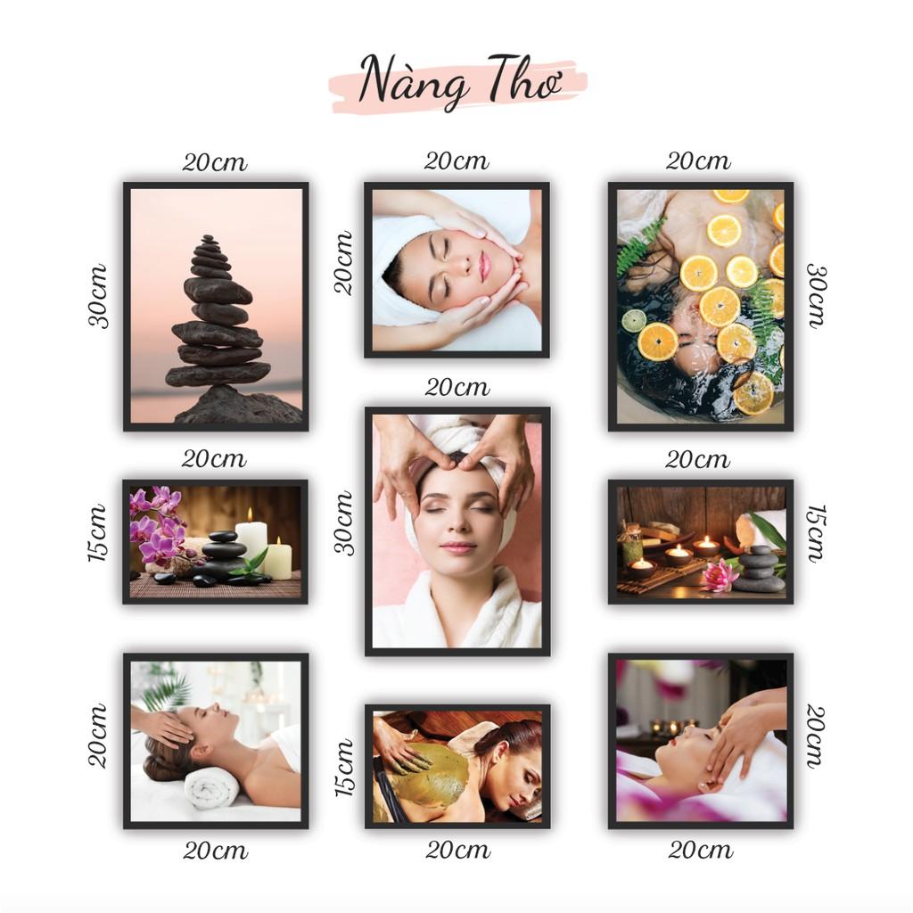 BỘ 9 TẤM TRANH DÁN TIỆM SPA & THẨM MỸ PHUN XĂM_THIẾT KẾ DECAL VIP