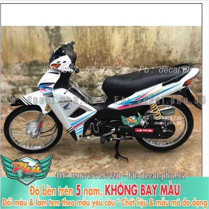 Tem rời Wave A Trắng hồng xanh