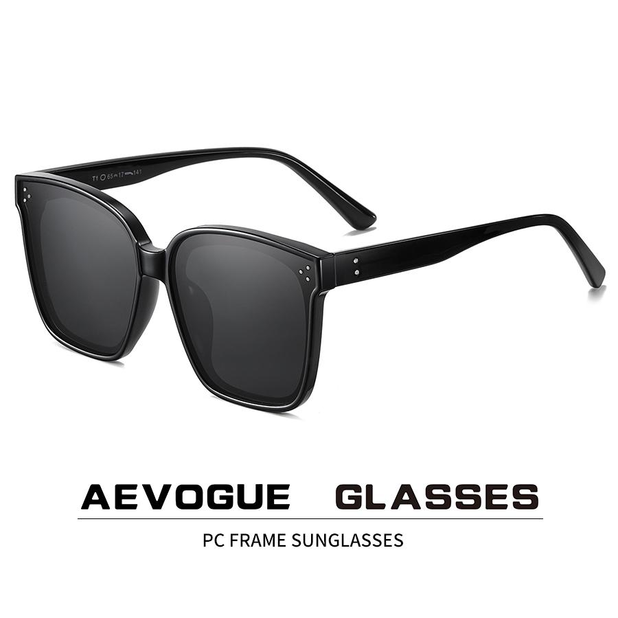 Aevogue Mới Thời Trang Nữ Kính Mát Trong Suốt Vuông Retro Ngoài Trời Kính Chống Nắng Vintage Oculos Unisex UV400 AE0849