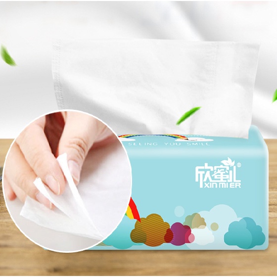 Giấy Ăn Cầu Vòng Loại 1 Cao Cấp MINIIN 3 Lớp 300 Tờ -  Giấy Rút Siêu Dai