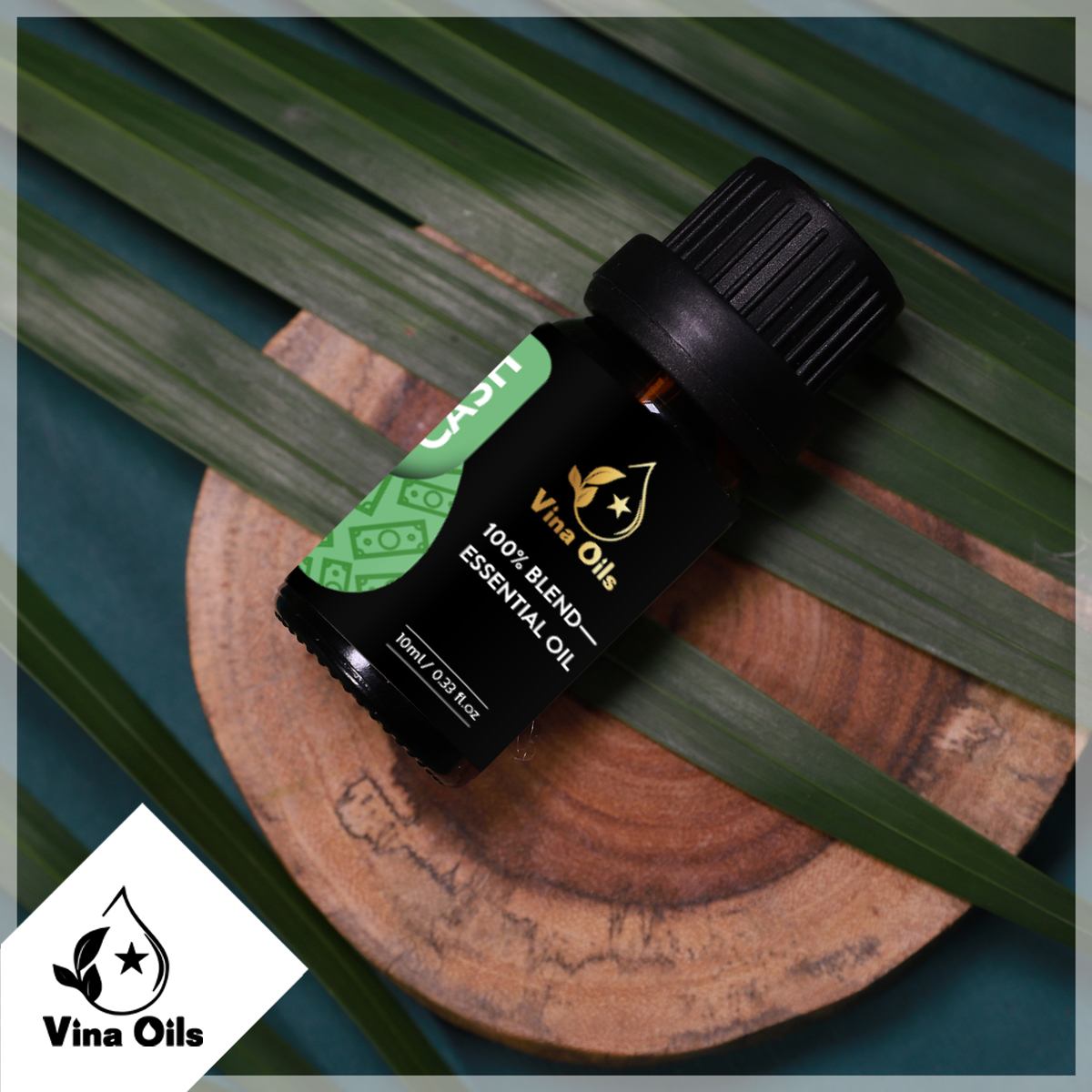 Tinh Dầu Hợp Chất Cash Vina Oils 10ml - Chiết Xuất Từ Oải Hương, Xô Thơm, Long Não - Hương Thơm Tươi Mát Mang Phong Thuỷ Tốt, Mang Lại Sự Thịnh Vượng, Phát Tài Phát Lộc