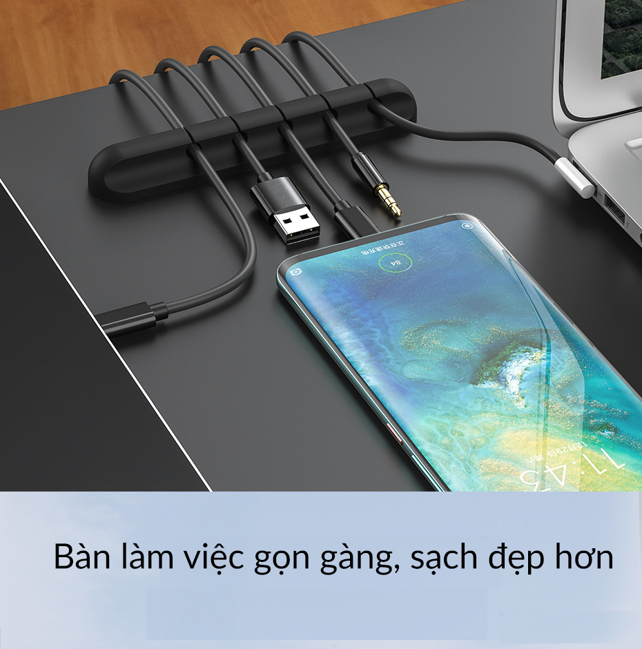 Dụng Cụ Silicon Cố Định Đầu Dây Sạc, Dùng Keo 3M Xịn Giúp Tăng Cường Độ Chắc Chắn Khi Cố Định - Funu Home