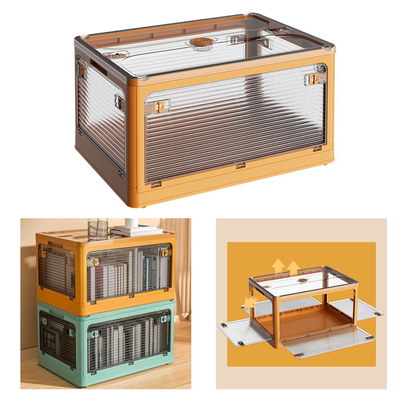 Foldable Storage Box Container Stackable for Office Closet Wardrobe