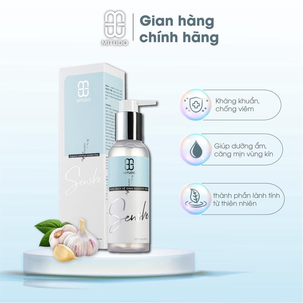 Dung Dịch Vệ Sinh Phụ Nữ MITUDO Senshe 150ml - kháng khuẩn dưỡng ẩm dùng được cho mẹ bầu và sau sinh