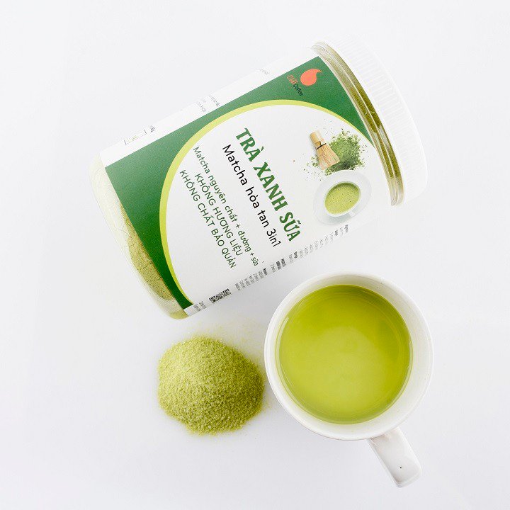 Bột trà xanh sữa 3in1, matcha xuất xứ Nhật Bản, hũ 550g, từ nhà sản xuất Light Coffee