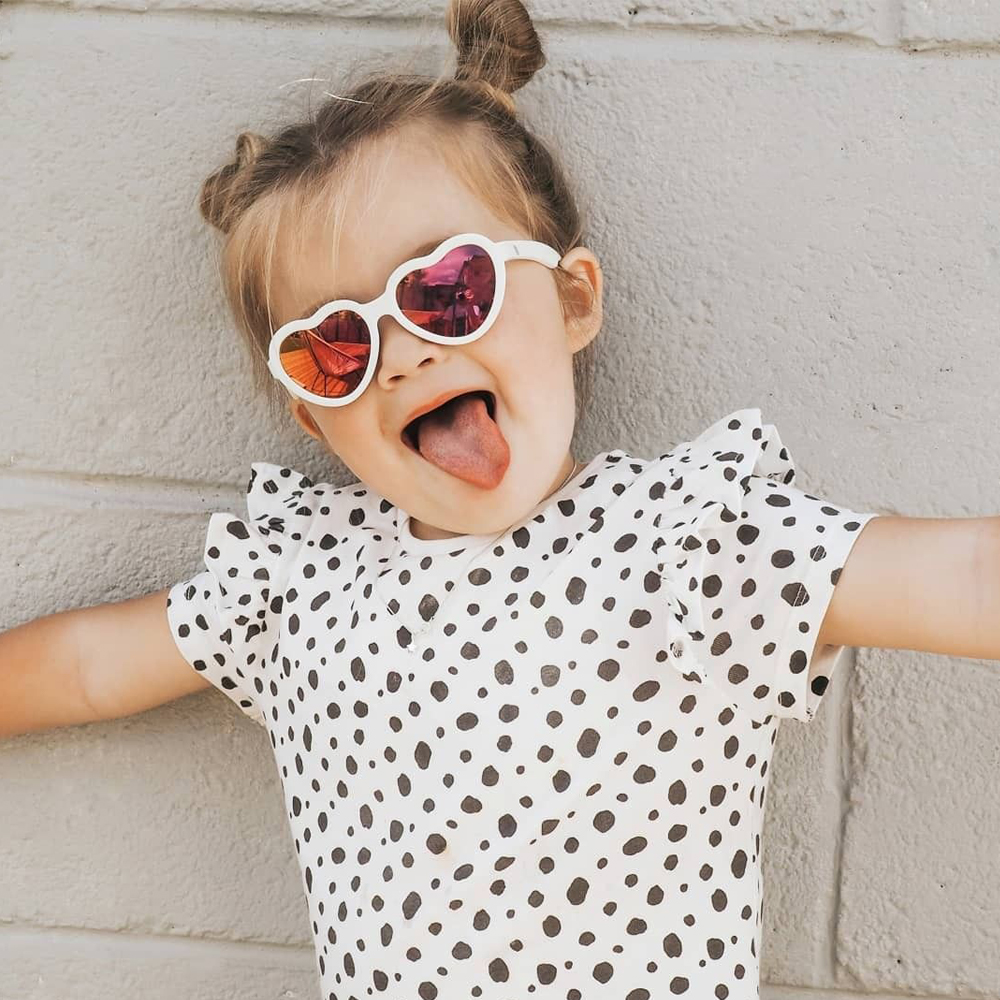 Kính chống tia cực tím có tròng kính phân cực cho bé Babiators – The Sweetheart, tráng gương hồng, 3-5 tuổi