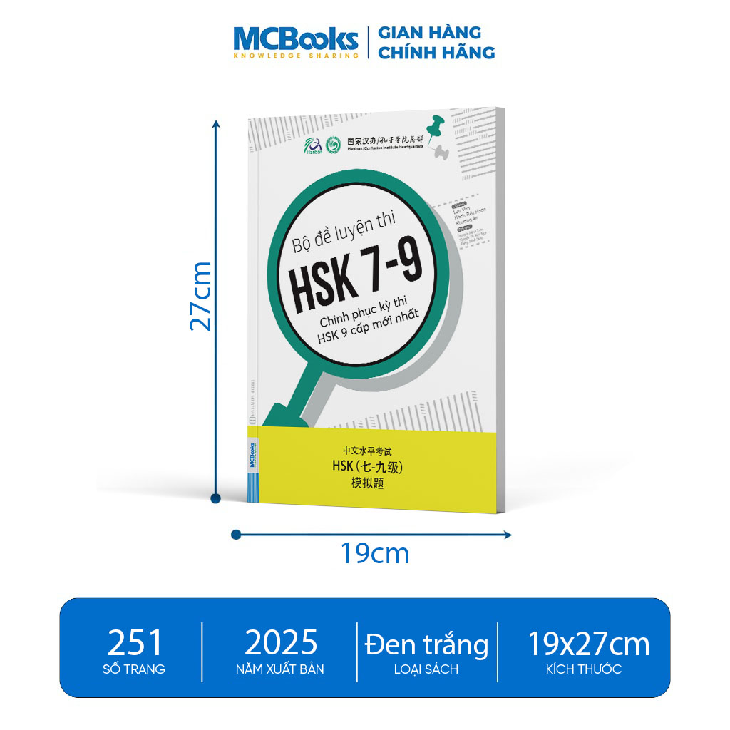 Sách - Bộ Đề Luyện Thi HSK 7-9 – Chinh Phục Kỳ Thi HSK 9 Cấp Mới Nhất