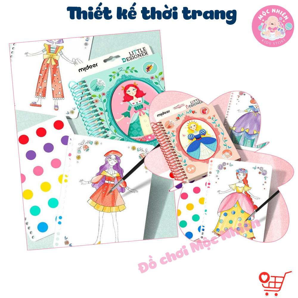 Đồ chơi Thiết Kế Thời Trang và Tô Màu Nước Công Chúa - Mideer Little Designer