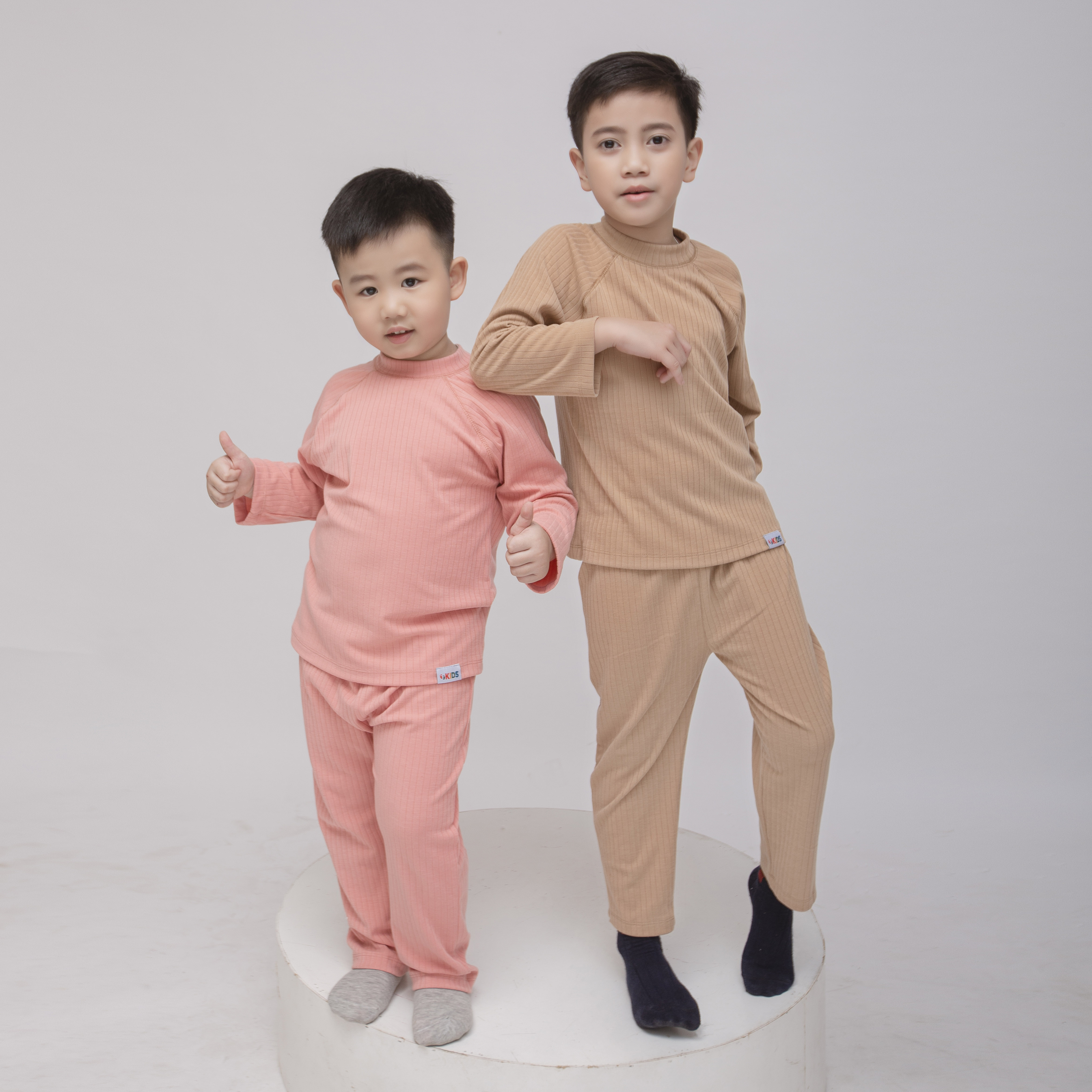 Bộ ngủ cotton cho bé từ 1 đến 10 tuổi màu Hồng