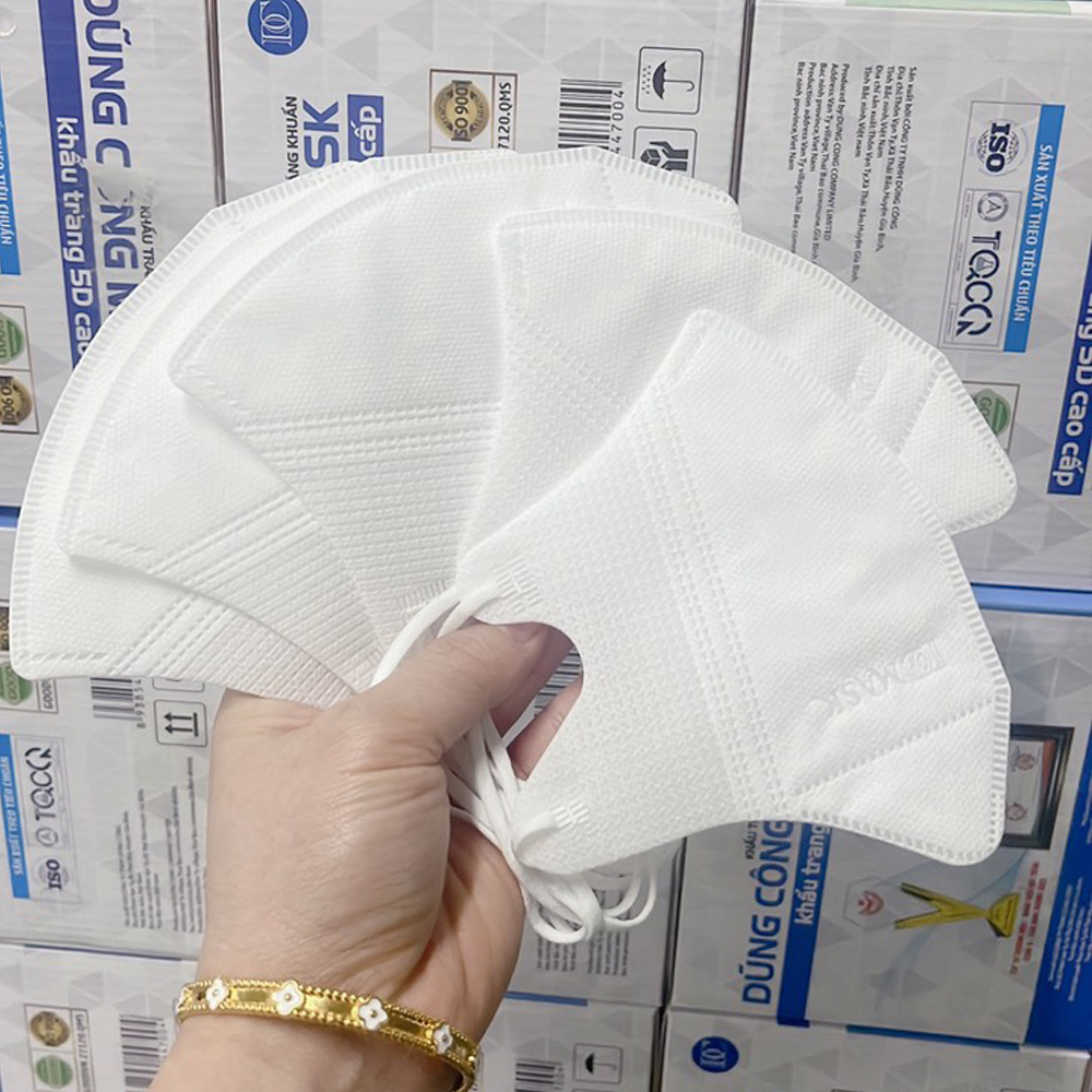 Combo 10 khẩu trang 5D tiêu chuẩn y tế 3 lớp DC MASK