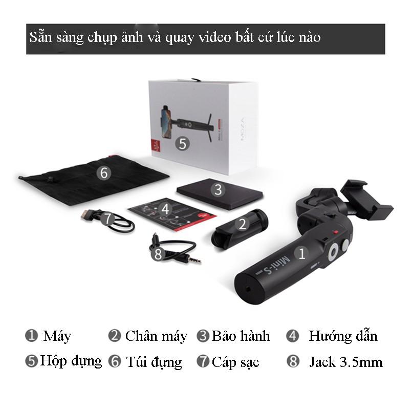 Tay cầm Gimbal chống rung MOZA Mini S dùng quay phim, chụp ảnh, làm Vlog - hàng cao cấp