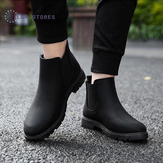 Giày boot nam cao cổ da PU nhập khẩu LAH STORES