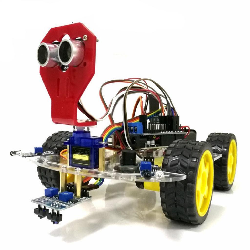Robot Project Super Starter Kit with R3 Control Board, SG 90 Servo, Ultrasonic Sensor,Infrared Obstacle Avoidance Module for DIY
