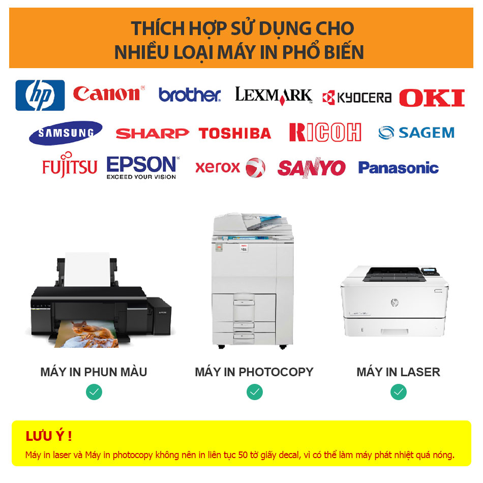 Decal Giấy Kraft A4 Media Ink, Giấy Xi Măng Da Bò Có Keo Dán Khổ A4, Dùng Để In Tem Nhãn Sản Phẩm, Sticker, Tranh Vẽ - Hàng Chính Hãng