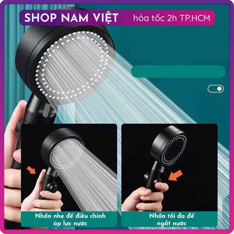 Vòi Sen Tăng Áp Giá Rẻ 6 Chế Độ Nước