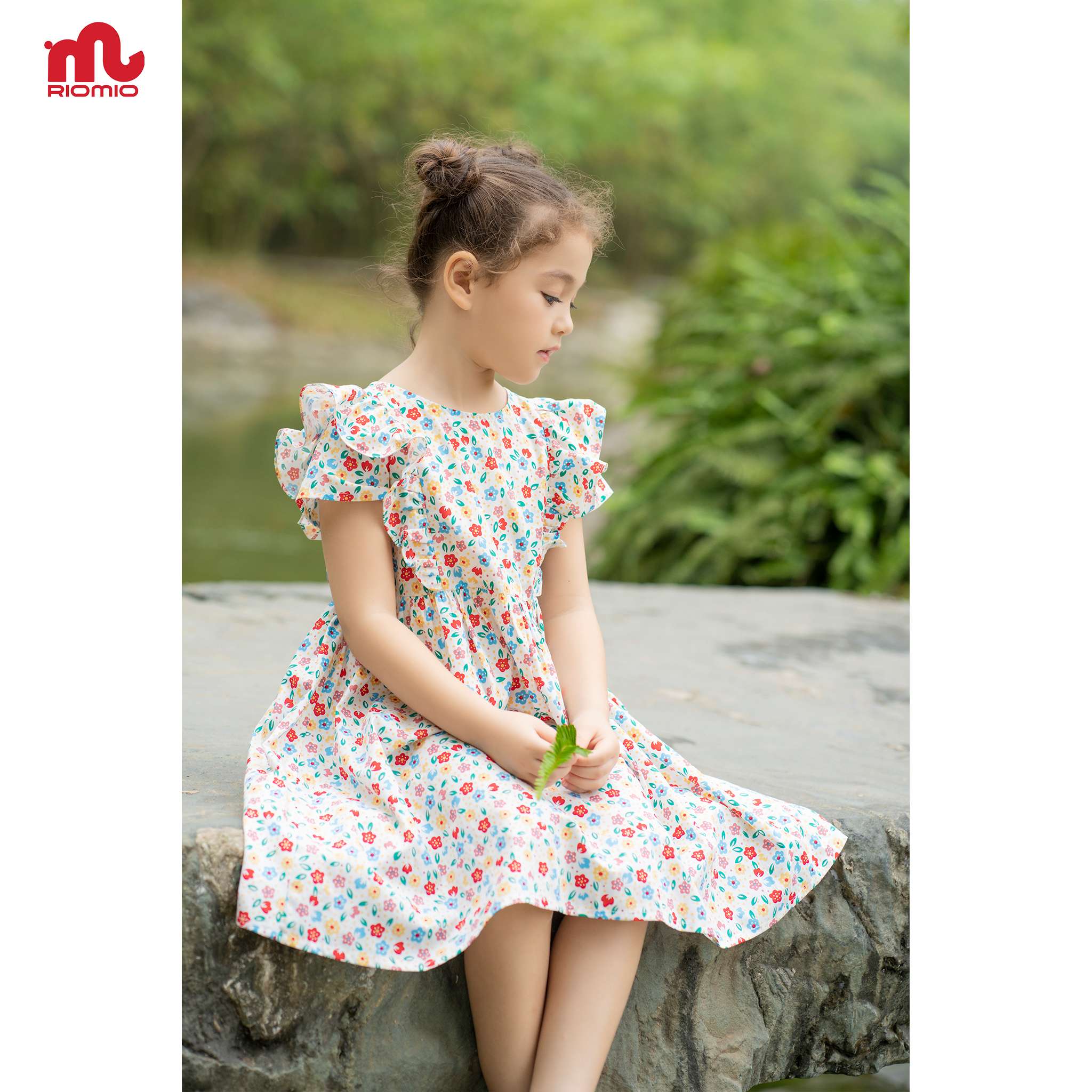 Váy thô hoa họa tiết ngọt ngào RIOMIO size 3-10 tuổi (15-35kg) xinh xắn đáng yêu cho bé mặc đi học đi chơi - RV388