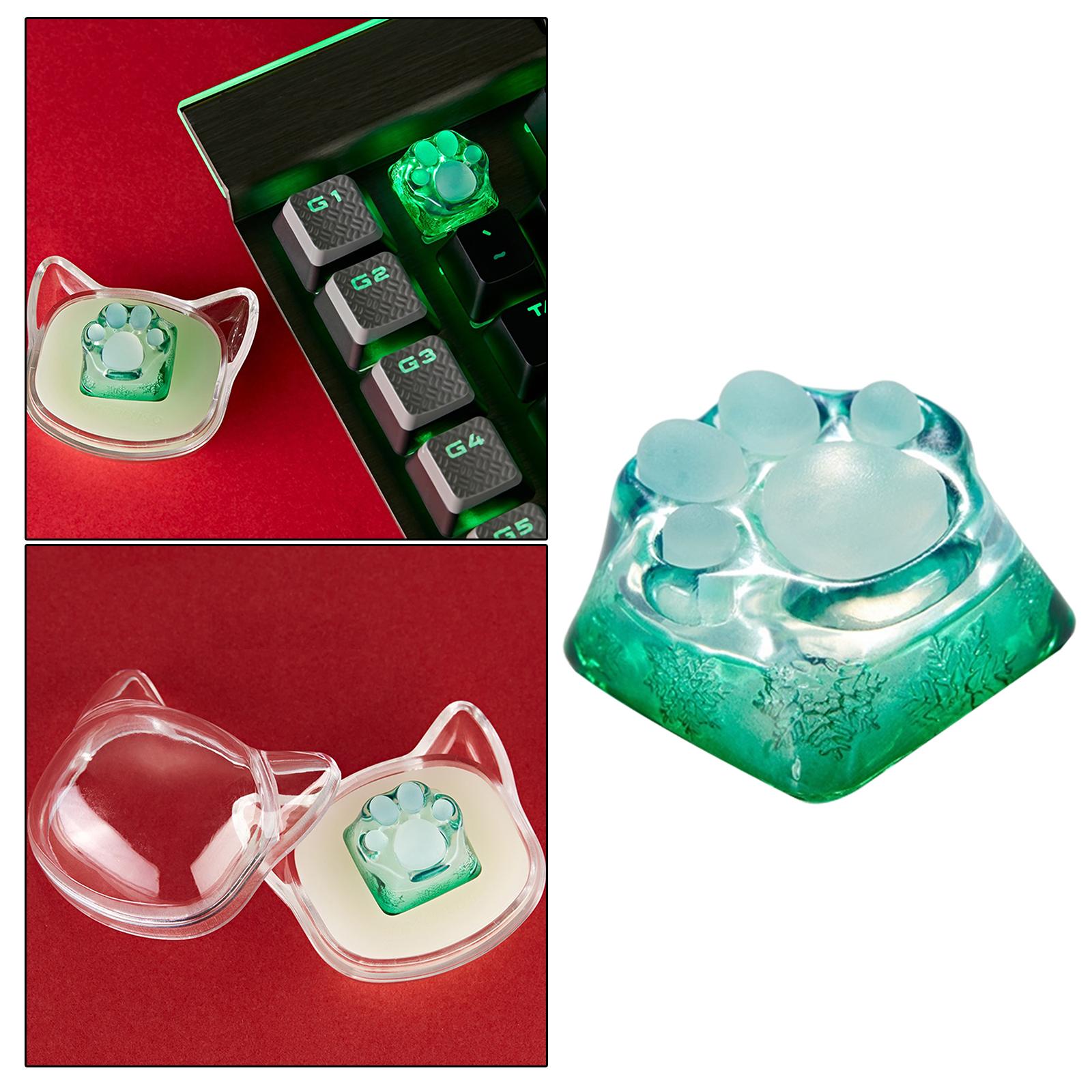 Cute 3D Clear Cat Paw Mechanical Keyboard Keycap for Cherry MX