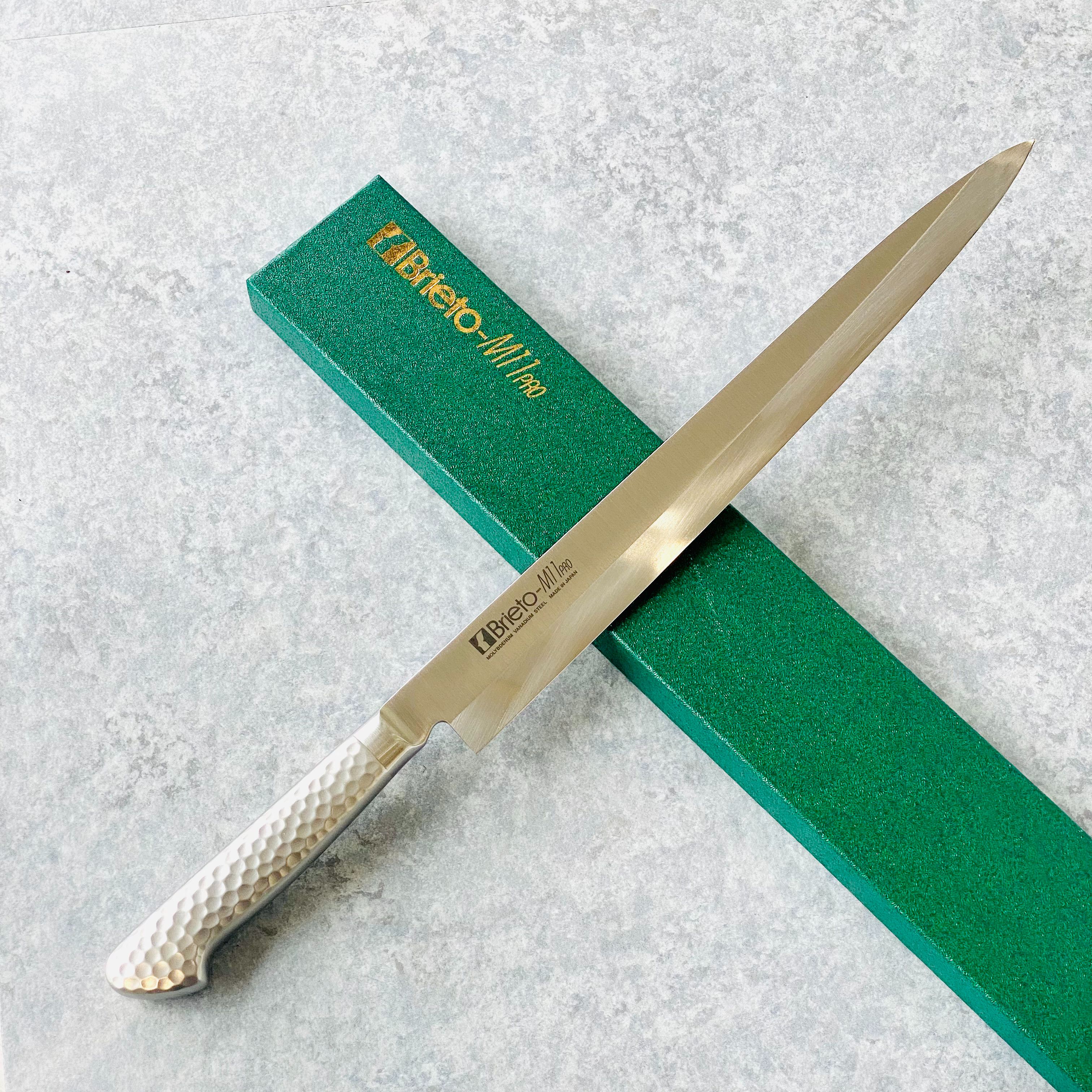 Dao Bếp Nhật Bản Cao Cấp KATAOKA Brieto M11Pro: Yanagi M-1135 / 300mm &amp; M-1122 / 240mm - Made In Japan Tsubame Sanjo