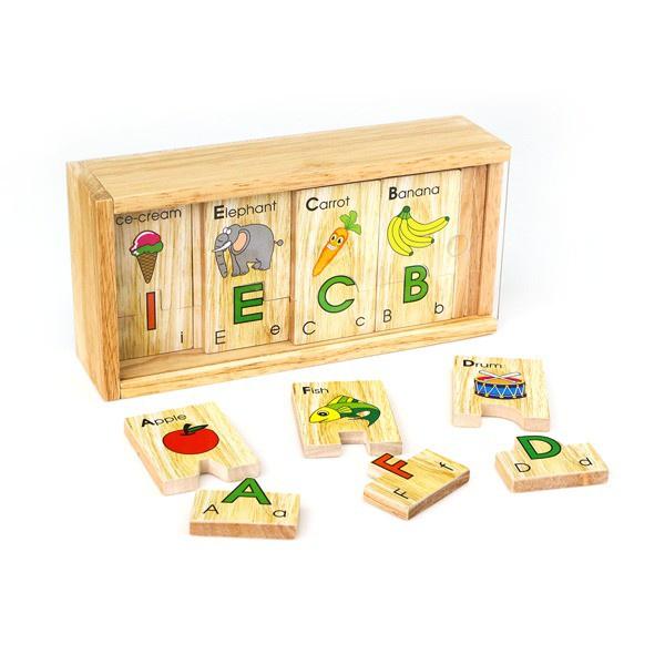 Bộ tìm chữ cái tiếng Anh ,đồ chơi gỗ giáo dục thẻ học chữ cái tiếng anh đồ chơi thông minh cho bé 2 tuổi