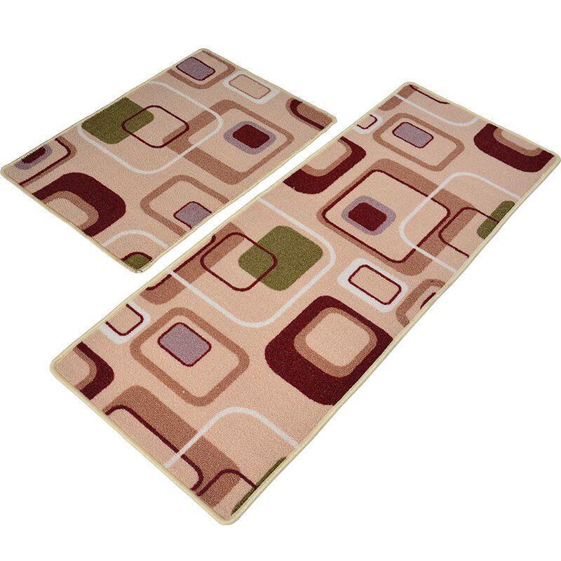 Thảm Nhà Bếp Cao Cấp, Bộ Thảm bếp 3D (1 thảm ngắn + 1 thảm dài) (Giao Hình Ngẫu Nhiên)