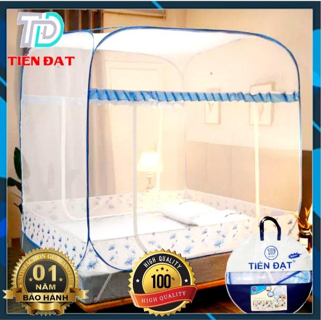 Mùng ngủ , màn tự bung đỉnh vuông Tiến Đạt chân viền vải cao cấp bảo hành chính hãng