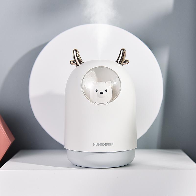 300Ml Thiết Bị Gia Dụng USB Máy Phun Sương Tạo Độ Ẩm Hình Thú Dễ Thương Siêu Âm Cool Mist Hương Thơm Không Khí Máy Khuếch Tán Tinh Dầu Màu Sắc Lãng Mạn LED Humidificador