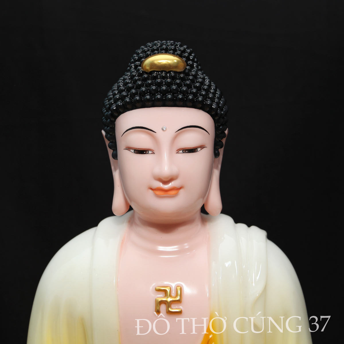 Tượng Phật Dược Sư Ngồi Đài Sen - Áo Màu Vàng