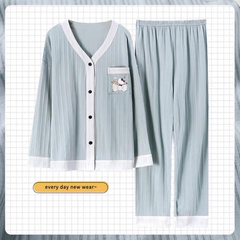 Bộ Ngủ Pyjama Nữ - Bộ Mặc Nhà Chất Cotton 100% Form Đẹp Hàng Chuẩn