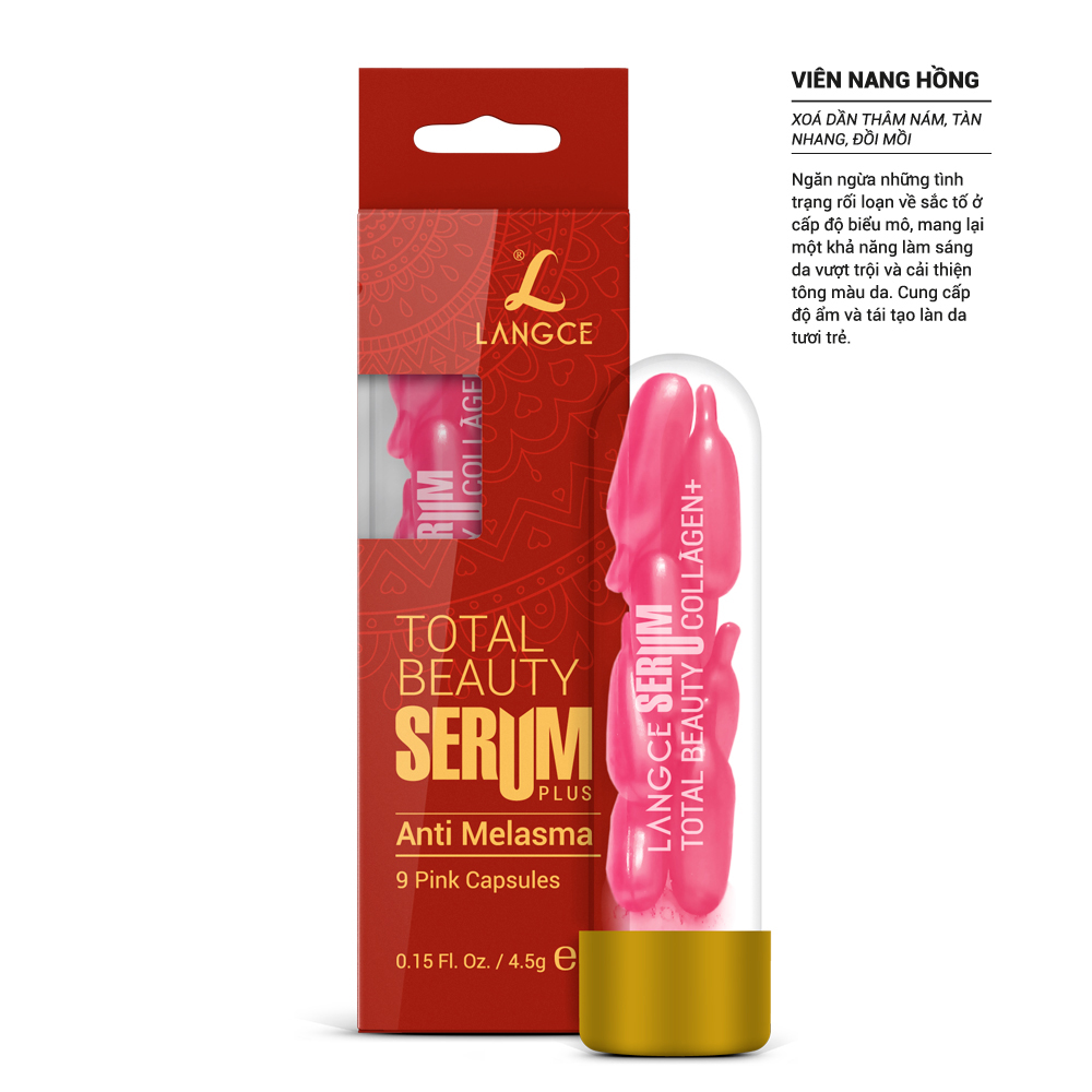 SERUM COLLAGEN+ ĐẸP DA VIÊN NANG HỒNG LANGCE