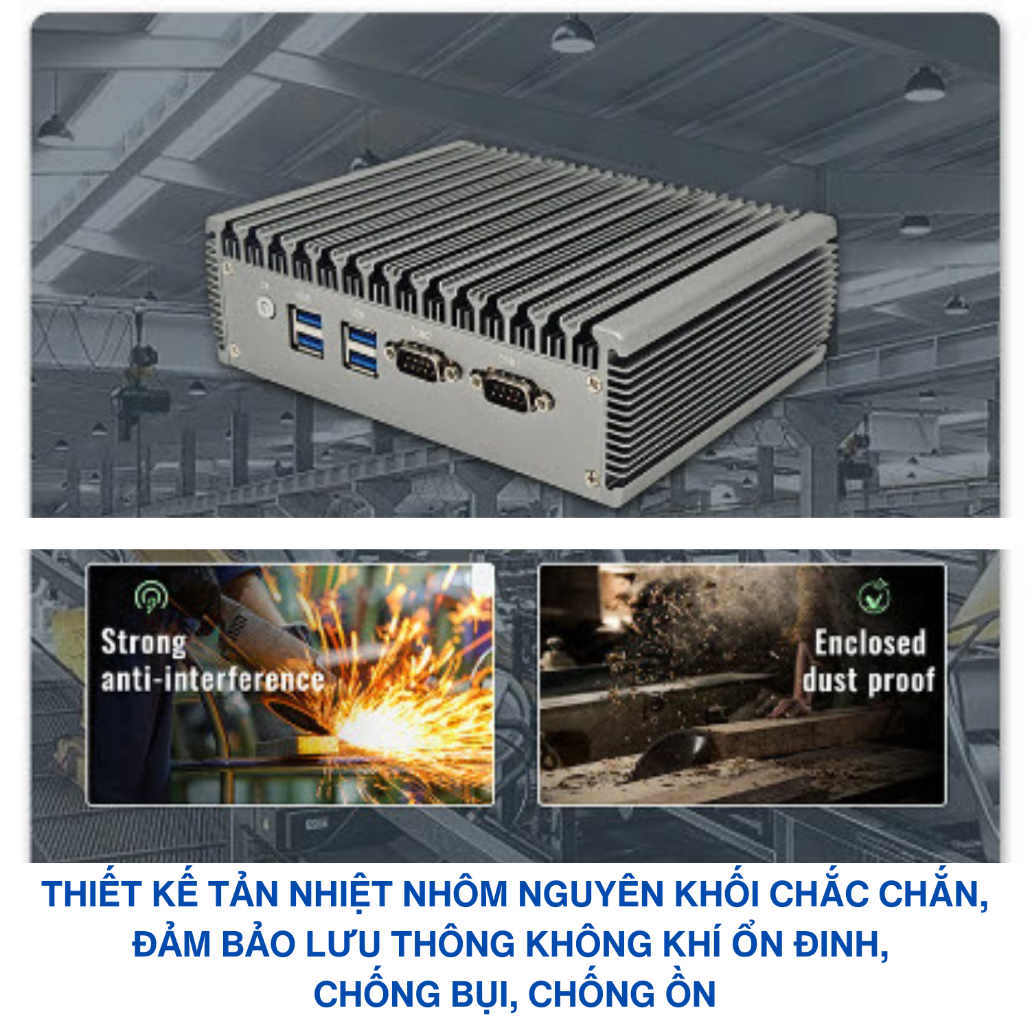 Máy tính công nghiệp – Máy chủ Server – Mini PC Fanless – Intel NUC CPU Alder Lake N100 gen 12th 3.4GHz (Hàng chính hãng)