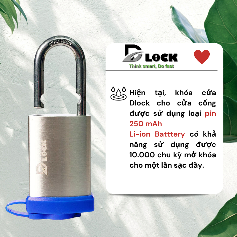 Ổ Khóa Vân Tay Điện Tử Thông Minh DLOCK DLQ1S Với 2 Chức Năng Chống Cắt Kháng Nước Cao Cho Cửa Cổng Cao Cấp, Ổ KHÓA VÂN TAY CHÍNH HÃNG