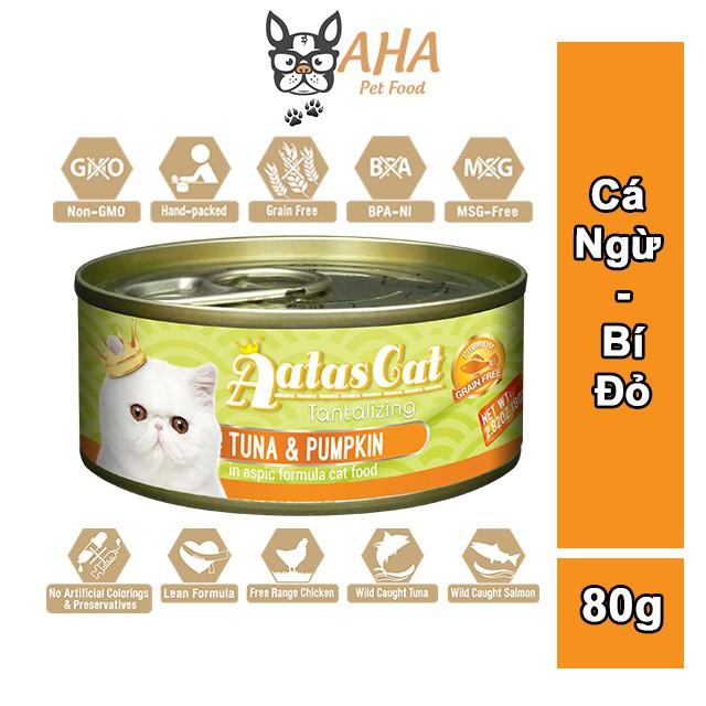 Pate Mèo Aatas Cat 80g Nguyên Chất Từ Cá Ngừ Mix Với 12 Vị Thơm Ngon Không Chất Bảo Quản, Ngũ Cốc, Phẩm Màu