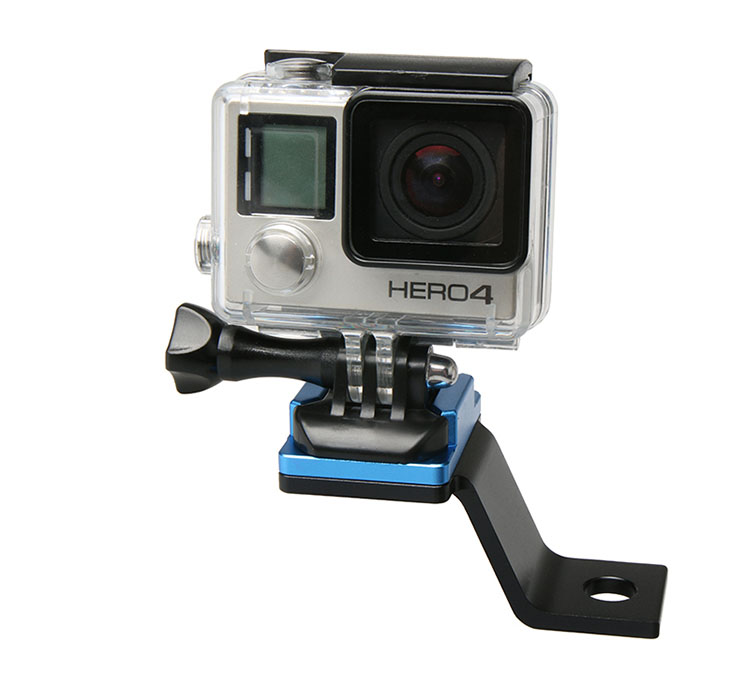 Miếng thép CNC gắn máy quay hành động GoPro vào chân gương xe máy