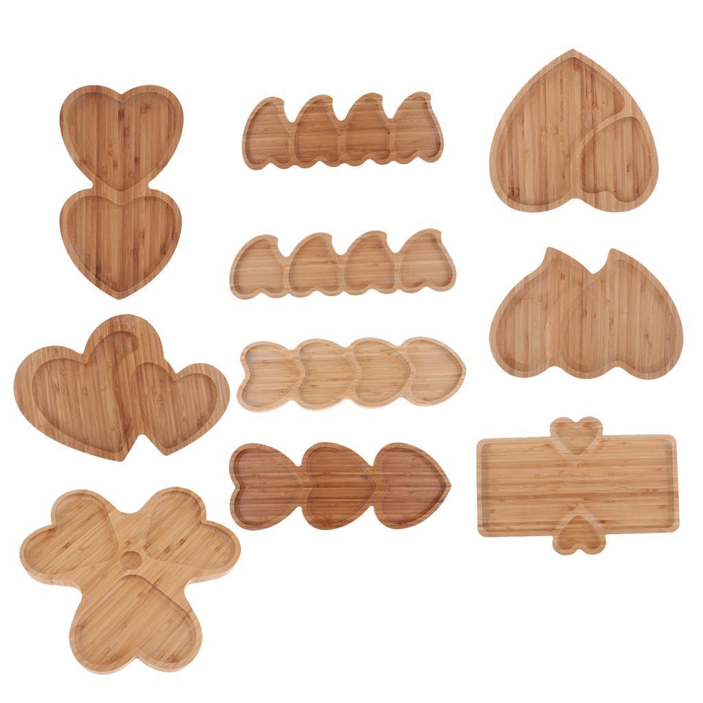 Wooden Serving Tray Plate Fruit Tea Coffee Breakfast Platter