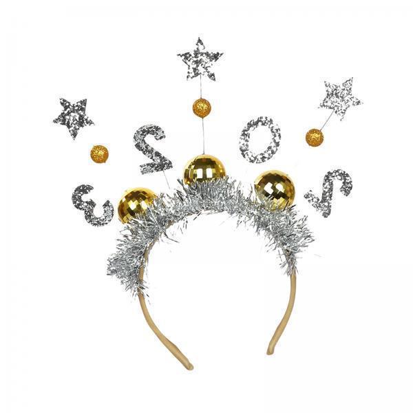 2 2023 New Year Headbands Tiara Headdress for Costume New Years Eve Cosplay