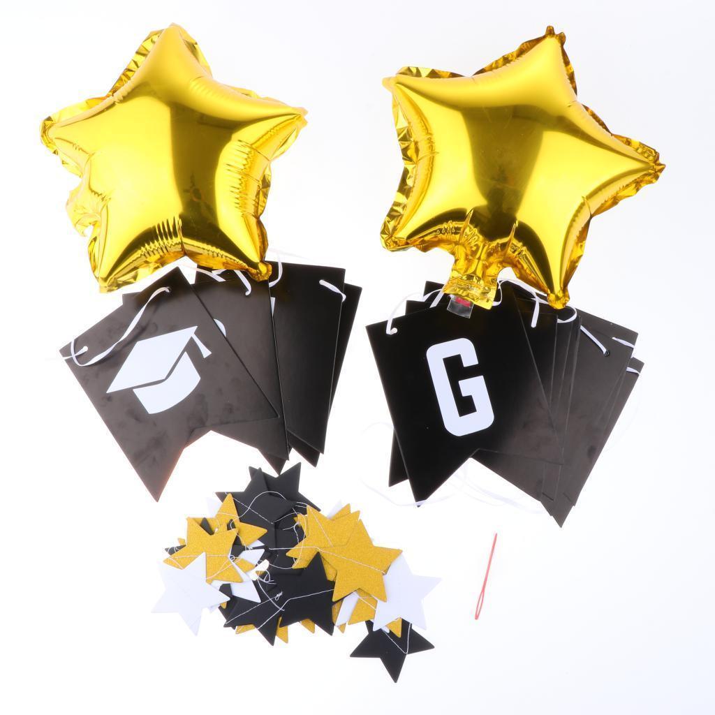 Paper Bunting Banner 2019 Congrats Grad Sign Graduation Party Hanging Garland
